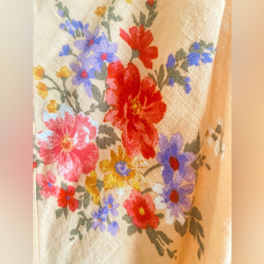 Women’s American Eagle Outfitters Peach Tank Top Size Large Floral - Picture 8 of 9